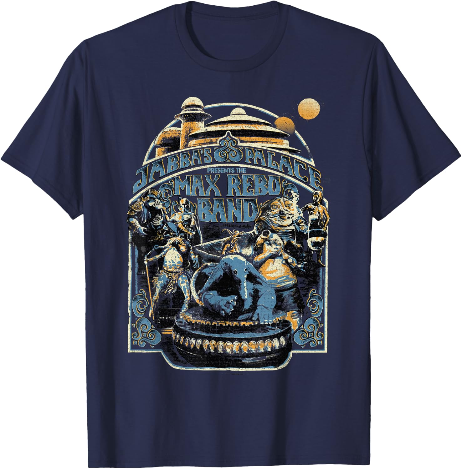 Star Wars Vintage Jabba's Palace Poster T-Shirt - T-Shirt | Navy