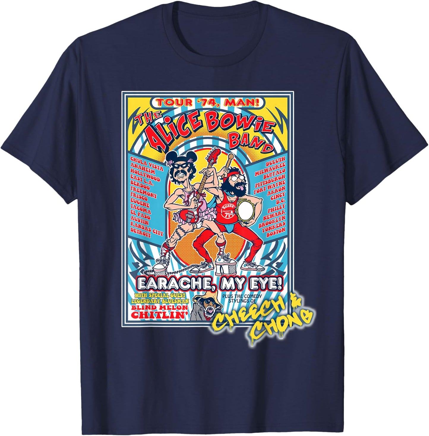 Cheech & Chong - Variety of Designs T-Shirt - T-Shirt | Navy