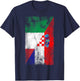 Italy Croatia Flags - Italian Croatian T-Shirt - T-Shirt | Navy