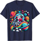 Astronaut Cow Space Galaxy T-Shirt - T-Shirt | Navy