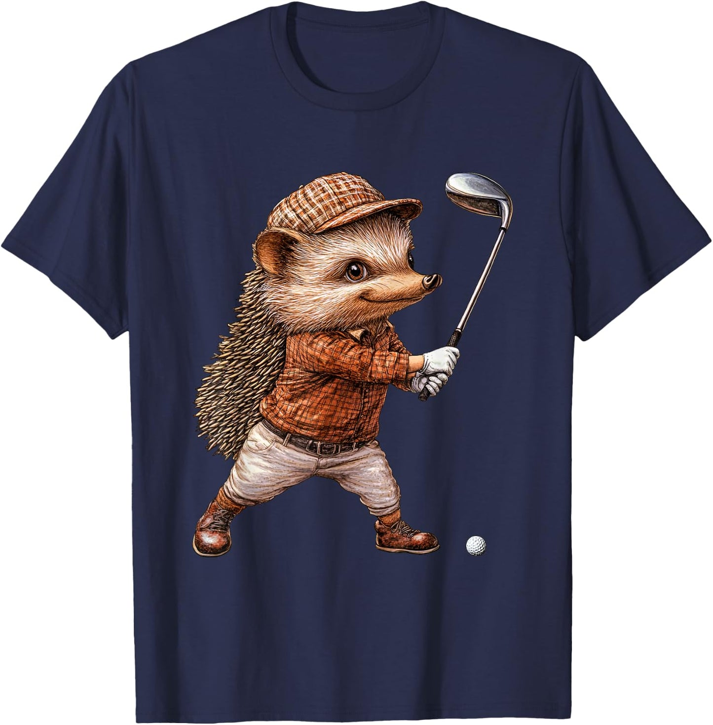 Hedgehog Golf T-Shirt - T-Shirt | Navy