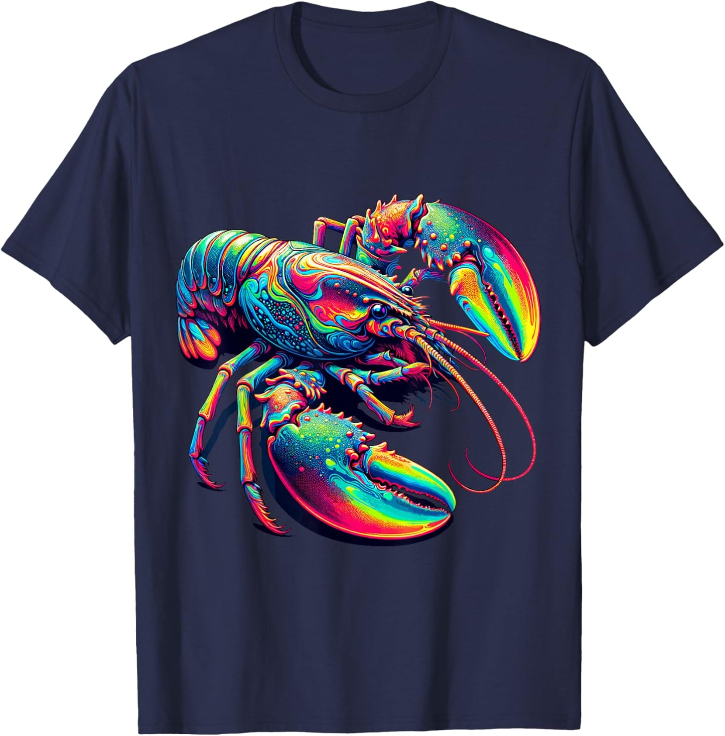 Paint Art Lobster Lobsters T-Shirt - T-Shirt | Navy