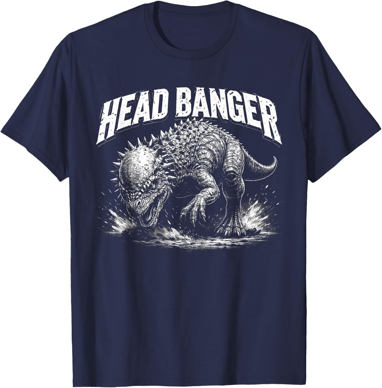 Pachycephalosaurus - Head Banger T-Shirt - T-Shirt | Navy