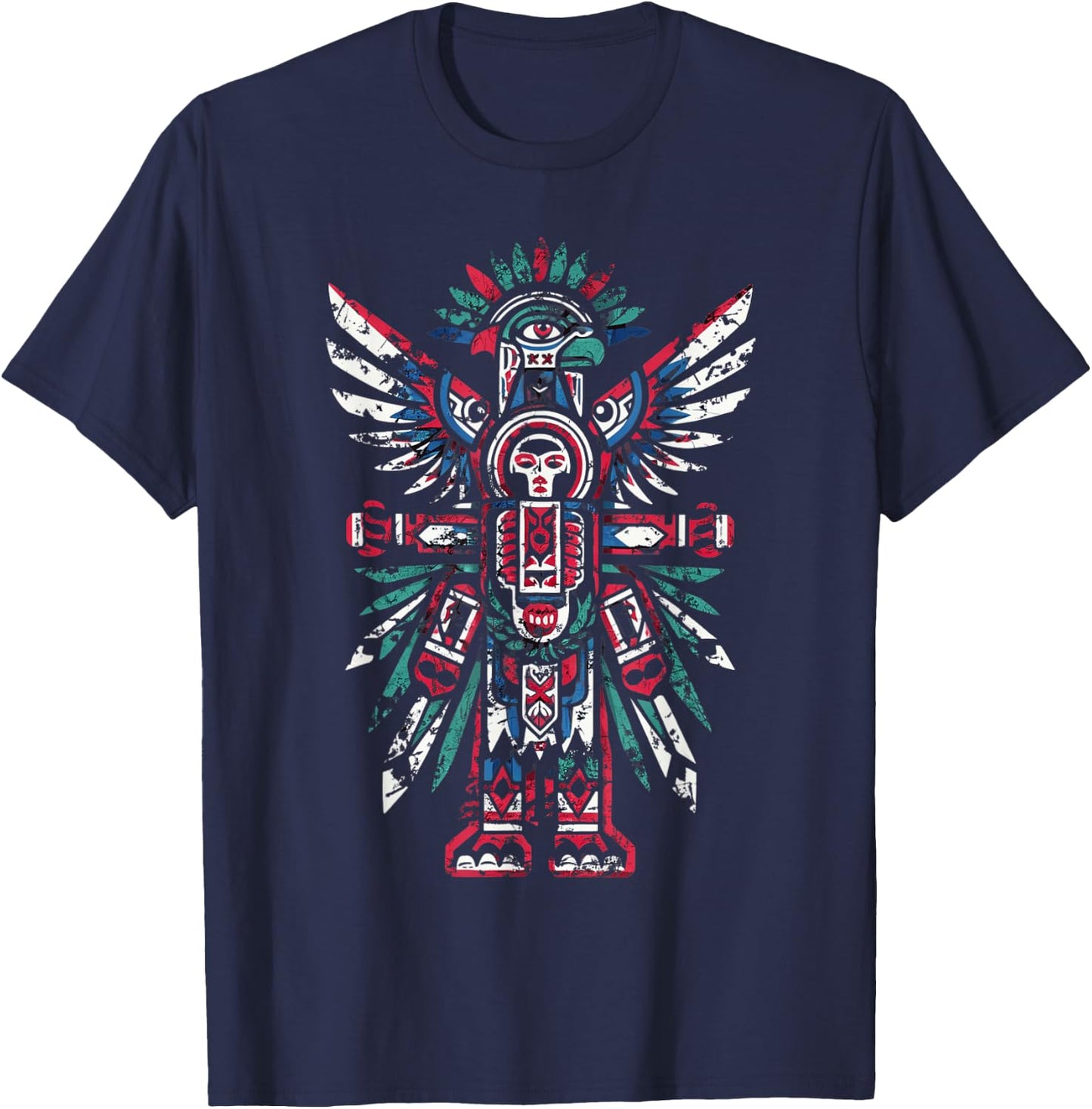 Alaska, Raven Haida Tribal Art, Native American T-Shirt - T-Shirt | Navy