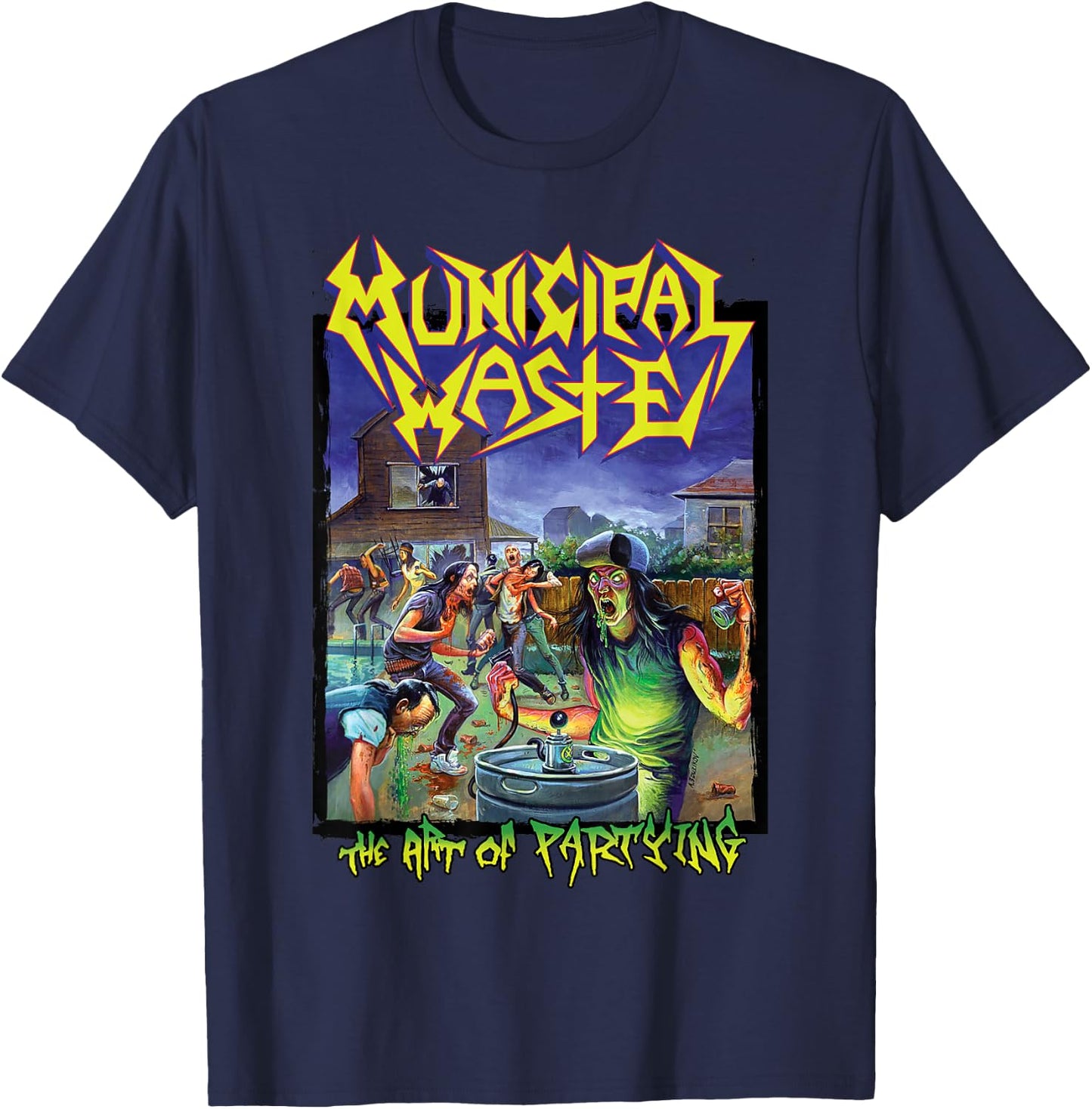 Municipal Waste The Art of Party T-Shirt - T-Shirt | Navy