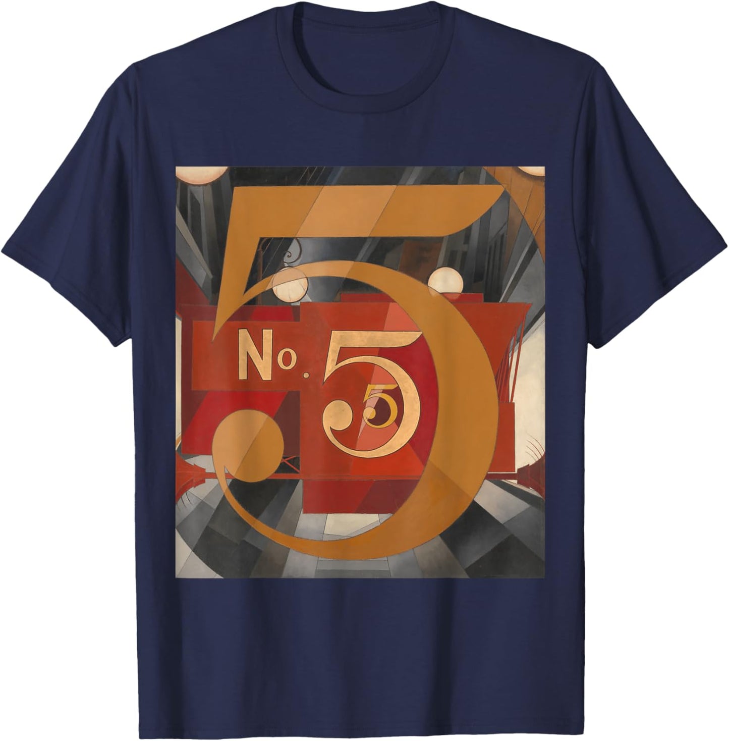 I Saw The Figure 5 in Gold Vintage Fine Art T-Shirt - T-Shirt | Navy