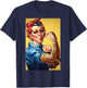 Rosie The Riveter Tattoo Sleeves Feminist Tattoo Shop Owner T-Shirt - T-Shirt | Navy