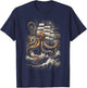 Giant Octopus Pirate Ship Vintage Kraken Sailing Squid T-Shirt - T-Shirt | Navy