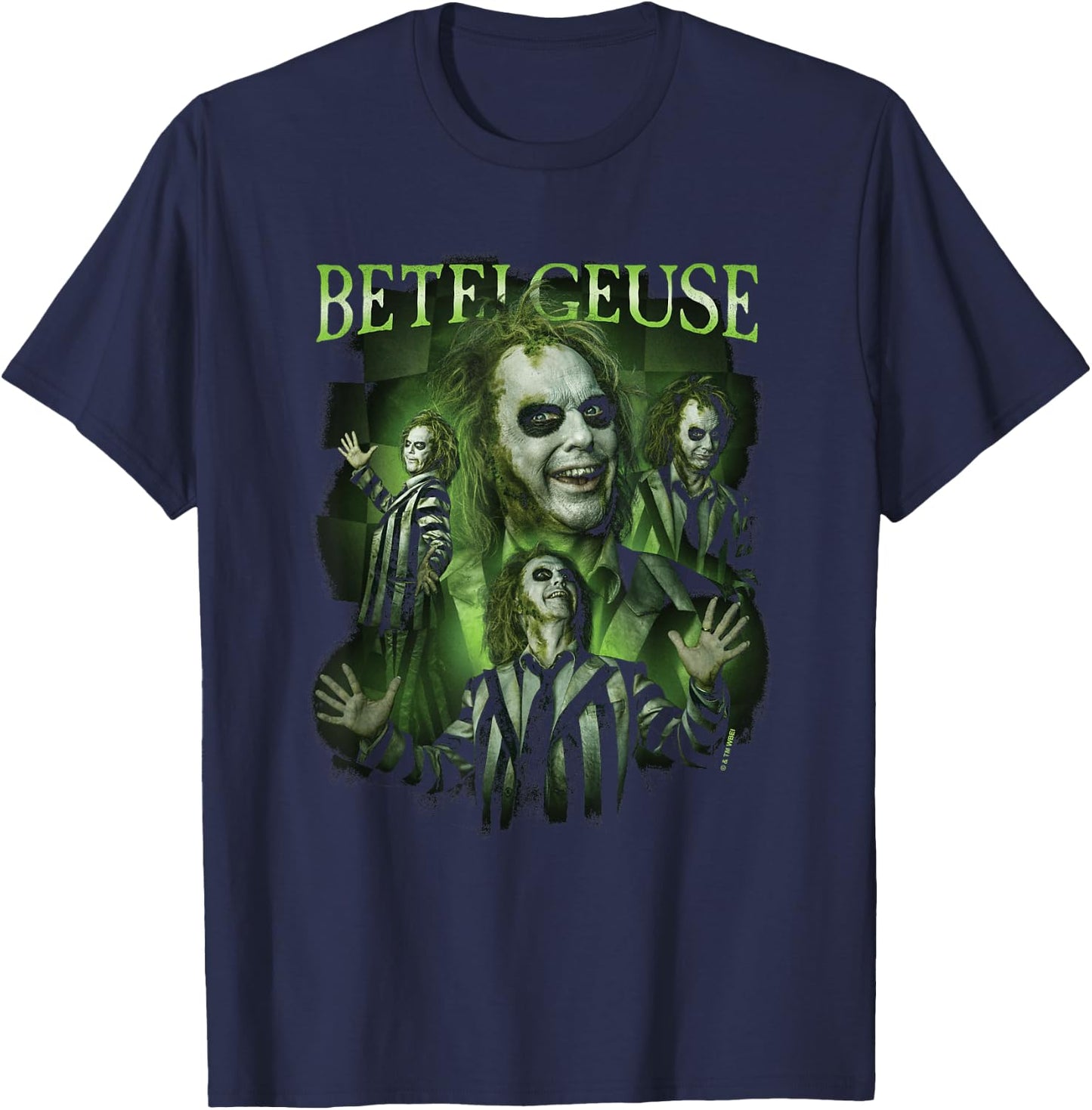 Beetlejuice Beetletjuice Homage , Black, S T-Shirt - T-Shirt | Navy