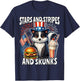 Skunk 4th of July American Skunk 250 T-Shirt - T-Shirt | Navy