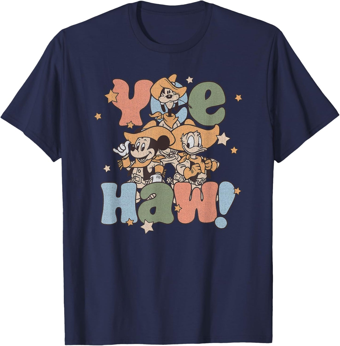 Disney Mickey & Friends 4th Of July Yee Haw! Group Shot T-Shirt - T-Shirt | Navy