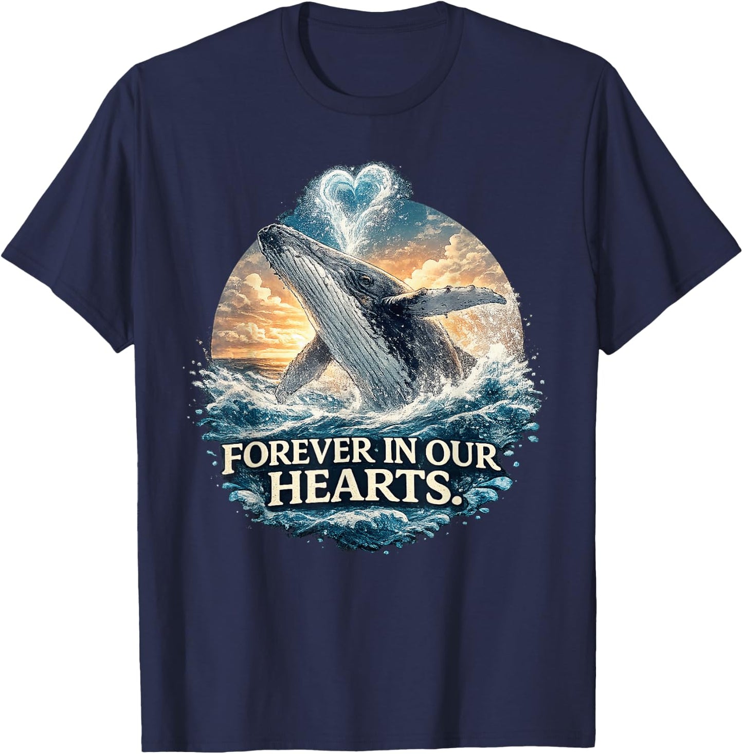 Timmy Wal Ostsee Buckelwal Team Hope Free In Unseren Herzen T-Shirt - T-Shirt | Navy
