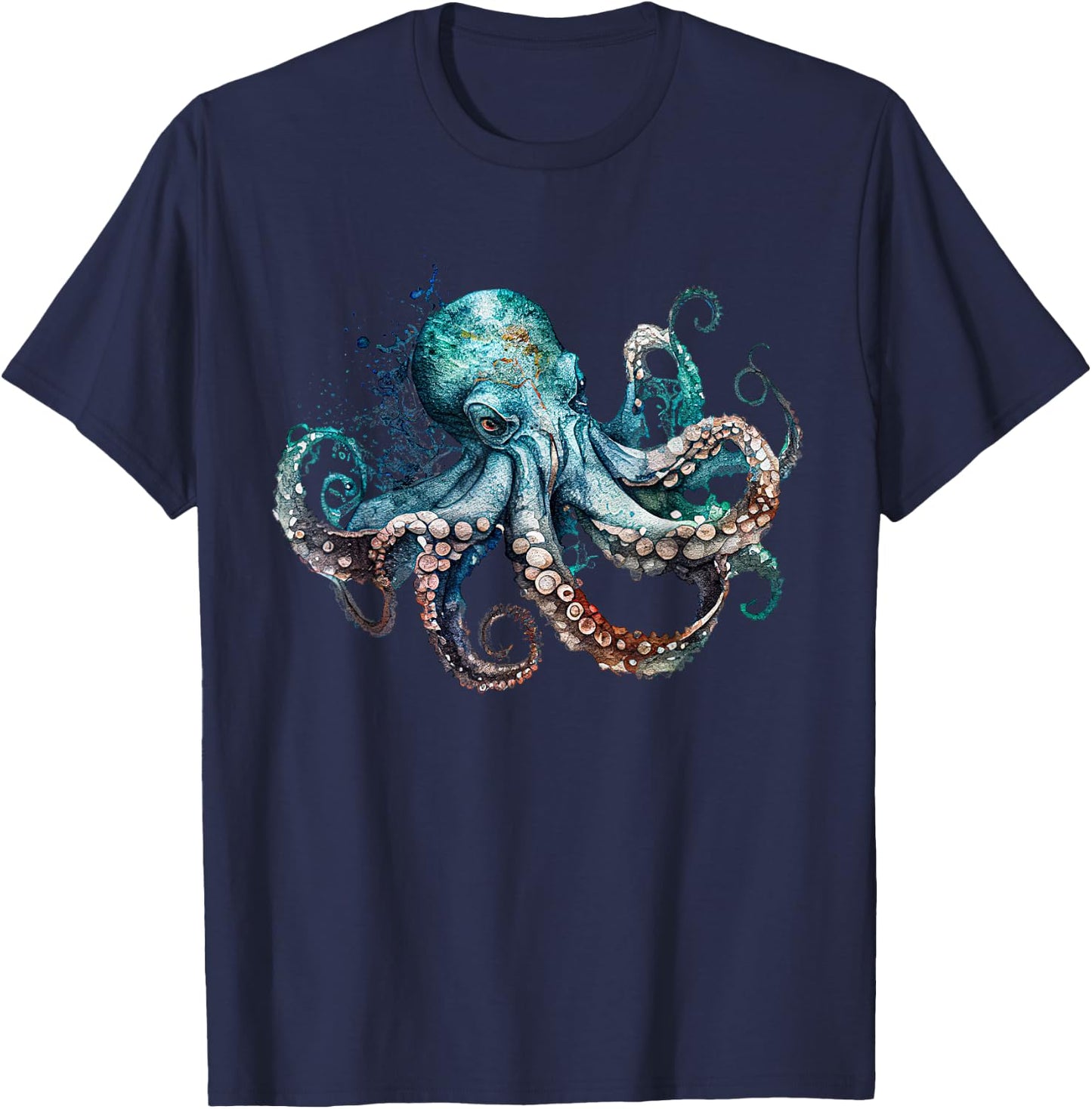 Funny octopus Ocean Zoology Teuthology biologists sailing T-Shirt - T-Shirt | Navy