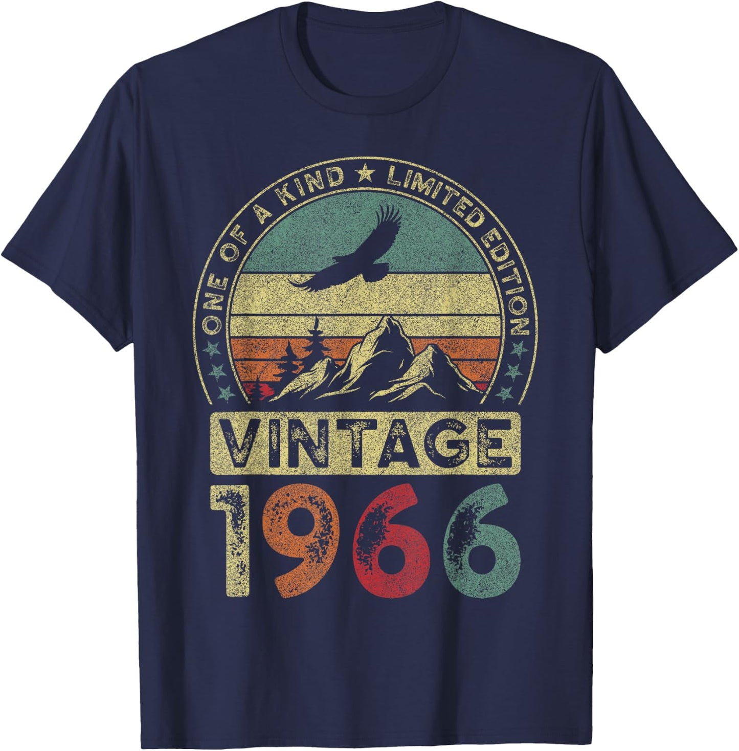 Vintage 1966 Limited Edition 58th Birthday 58 Years , black T-Shirt - T-Shirt | Navy