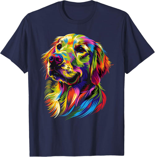 Golden Retriever Dog Colourful Pop Art Dog Lovers , black
