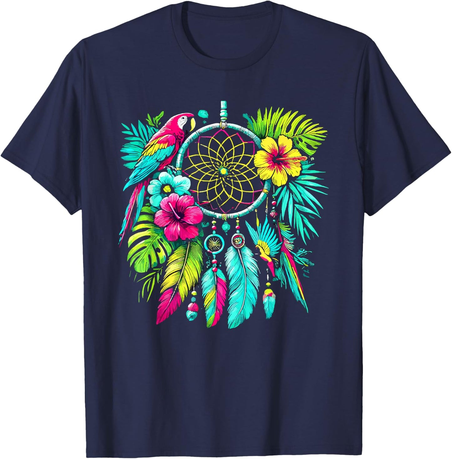 Surreal Dream Catcher Bohemian Spiritual festival fashion T-Shirt - T-Shirt | Navy