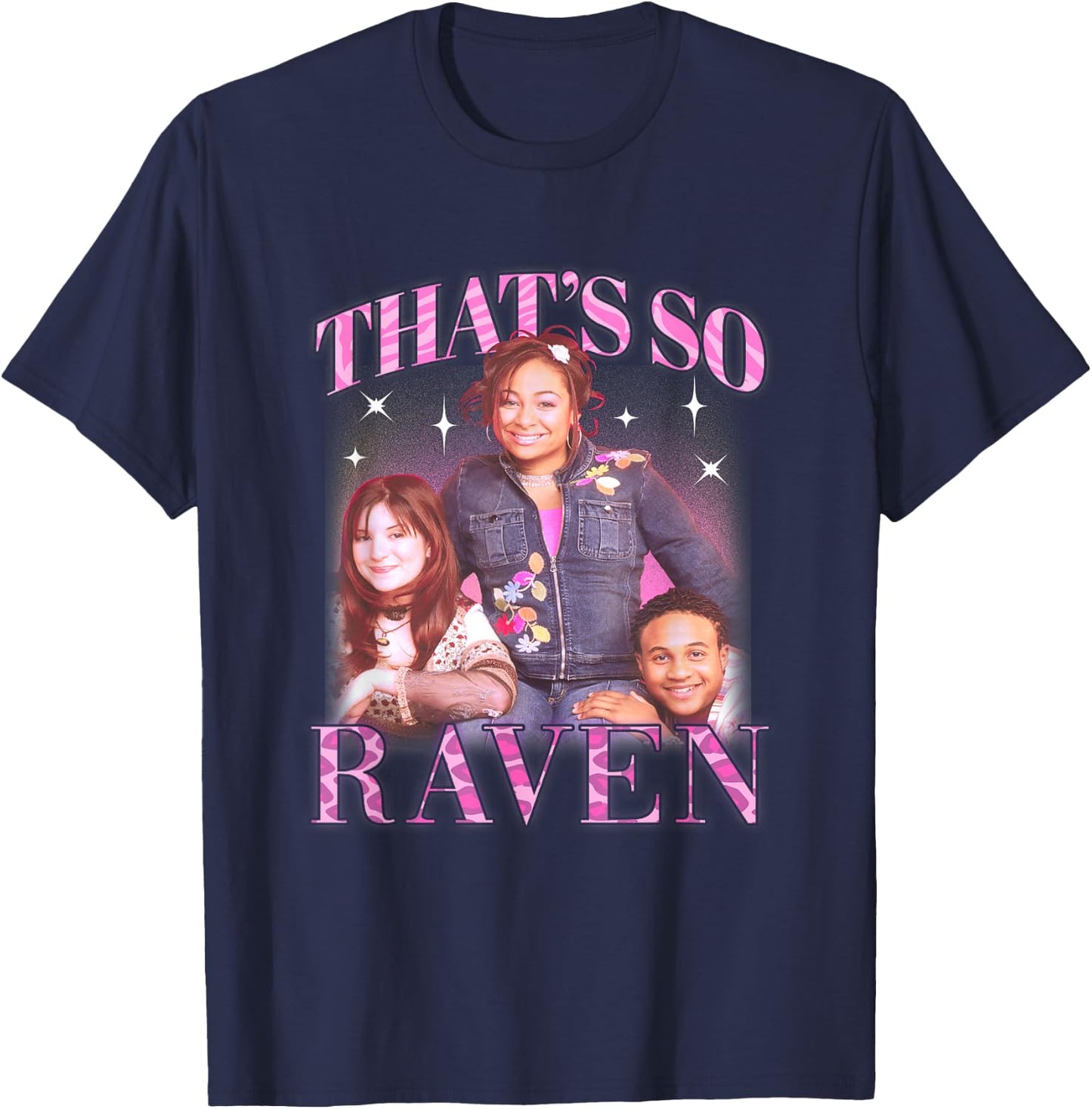 Disney That's So Raven Main Cast Vintage Group Shot T-Shirt - T-Shirt | Navy