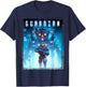 Science Fiction Cyberpunk Mech Guardian Robot Soldat Gamer T-Shirt - T-Shirt | Navy