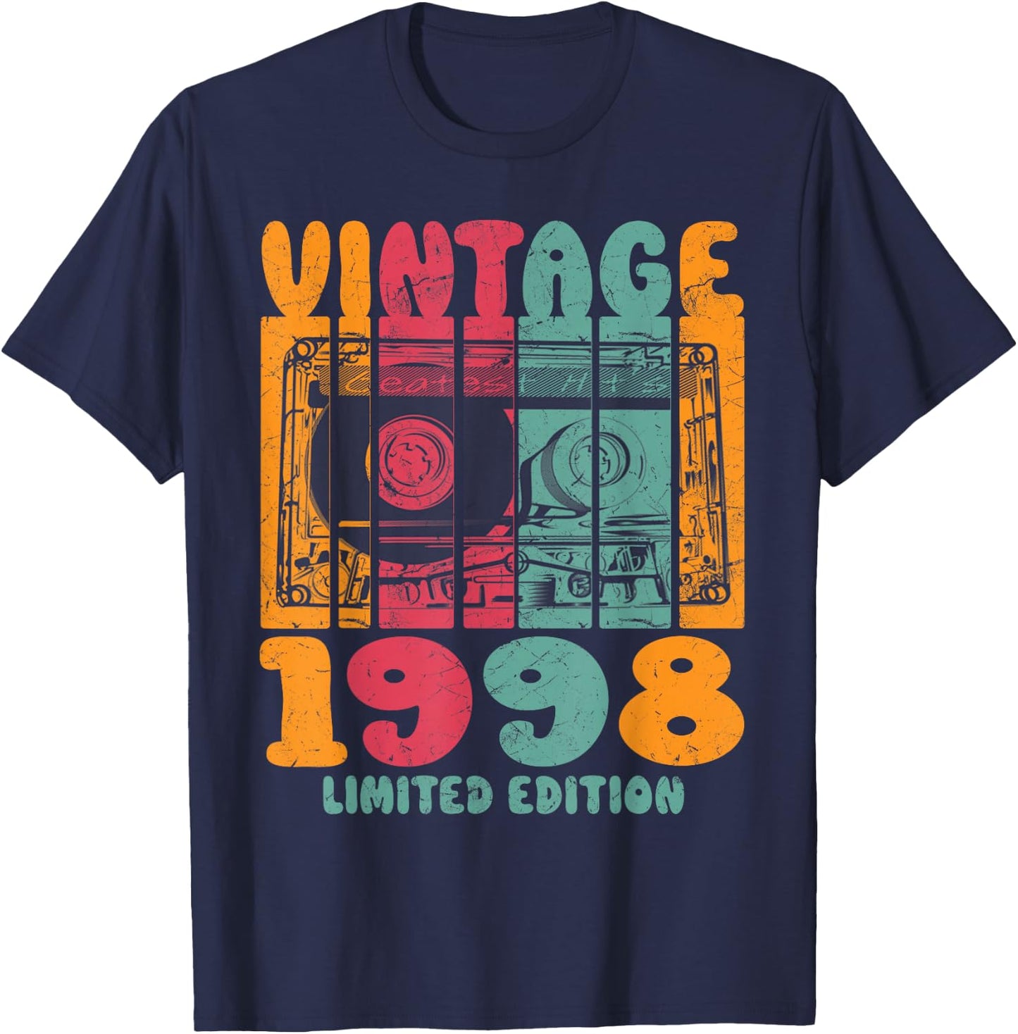 Vintage Greatest Hits 1998 Limited Edition Retro Birthday T-Shirt - T-Shirt | Navy