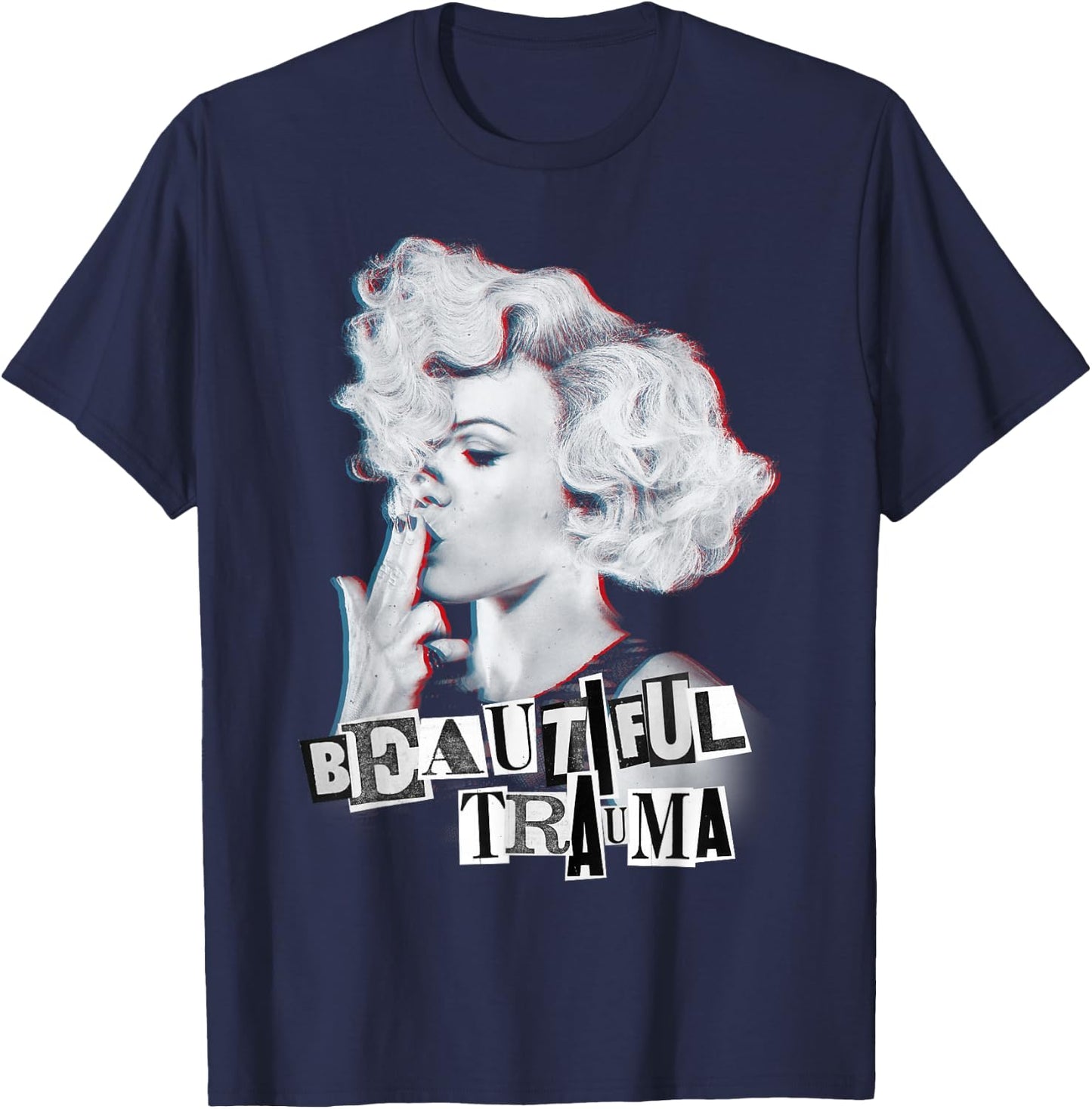 P! NK Beautiful Trauma , Black, S T-Shirt - T-Shirt | Navy