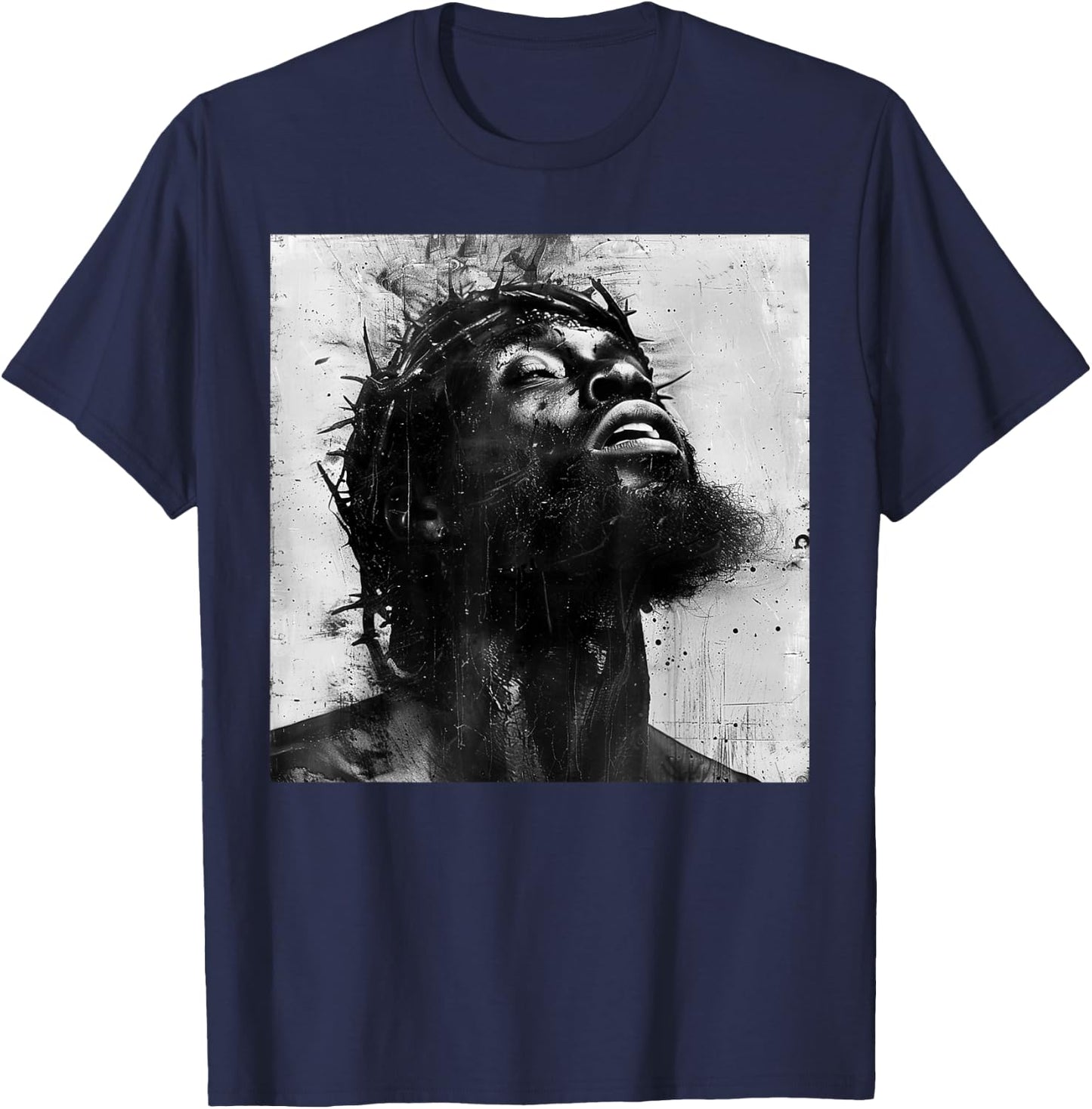 Black Jesus, Christianity, Church, Christ, Jesus T-Shirt - T-Shirt | Navy
