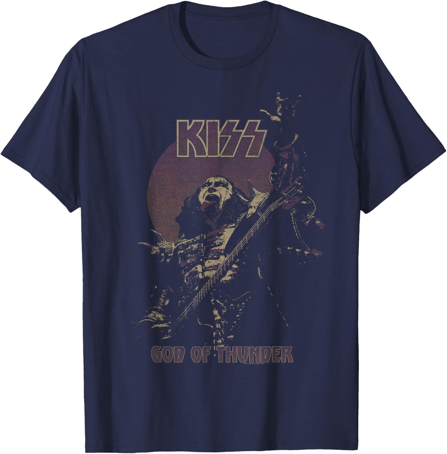 KISS - God Of Thunder , Black T-Shirt - T-Shirt | Navy