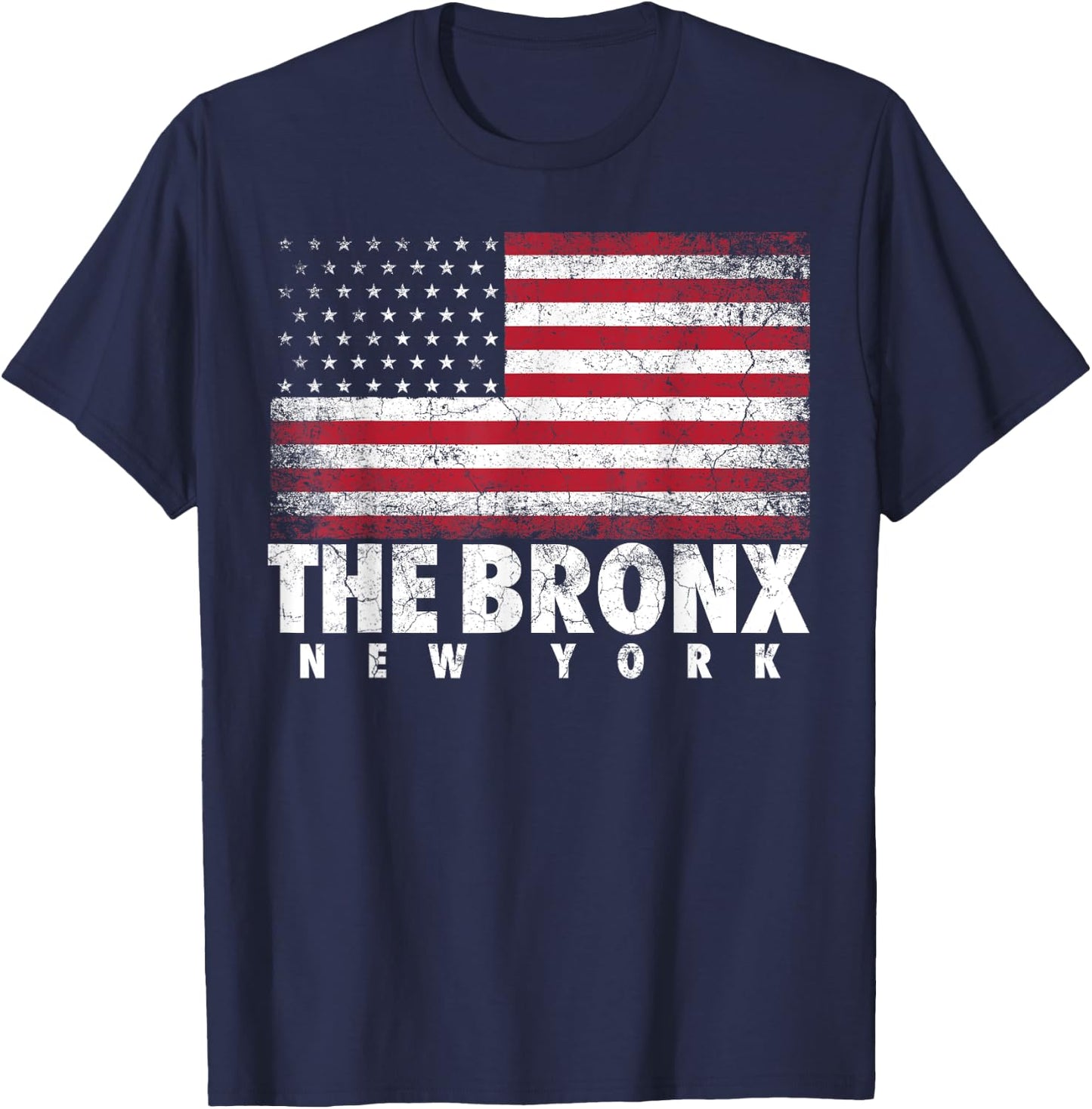 4th of July Gift The Bronx New York NY American Flag USA Kids Men T-Shirt - T-Shirt | Navy