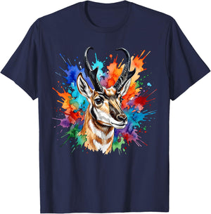 Pronghorn Antelope T-Shirt - T-Shirt | Navy