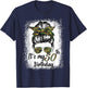 Bleached Messy Bun Women Camouflage It's My 50th Birthday T-Shirt - T-Shirt | Navy