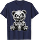 Creepy Panda Bubble Tea Halloween T-Shirt - T-Shirt | Navy