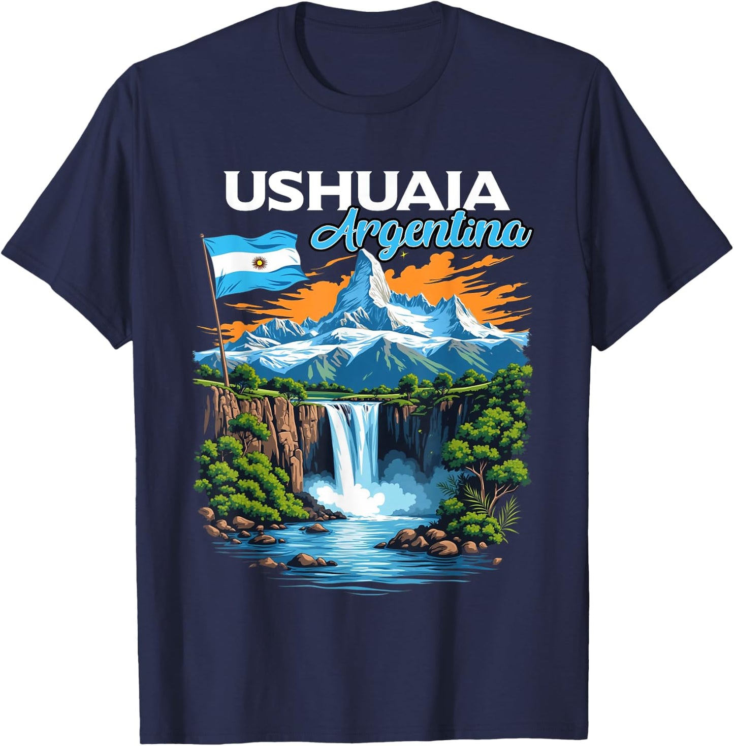 Ushuaia Argentina Souvenir Travel Vacation T-Shirt - T-Shirt | Navy