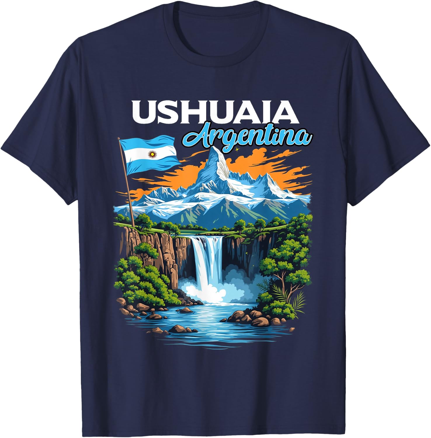 Ushuaia Argentina Souvenir Travel Vacation T-Shirt - T-Shirt | Navy