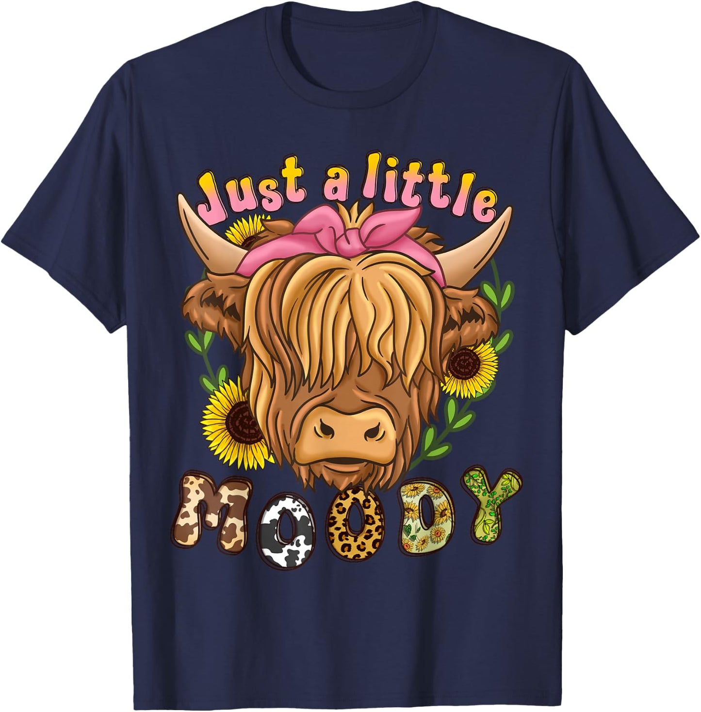 Highland Cow Scottish Highland Cow T-Shirt - T-Shirt | Navy