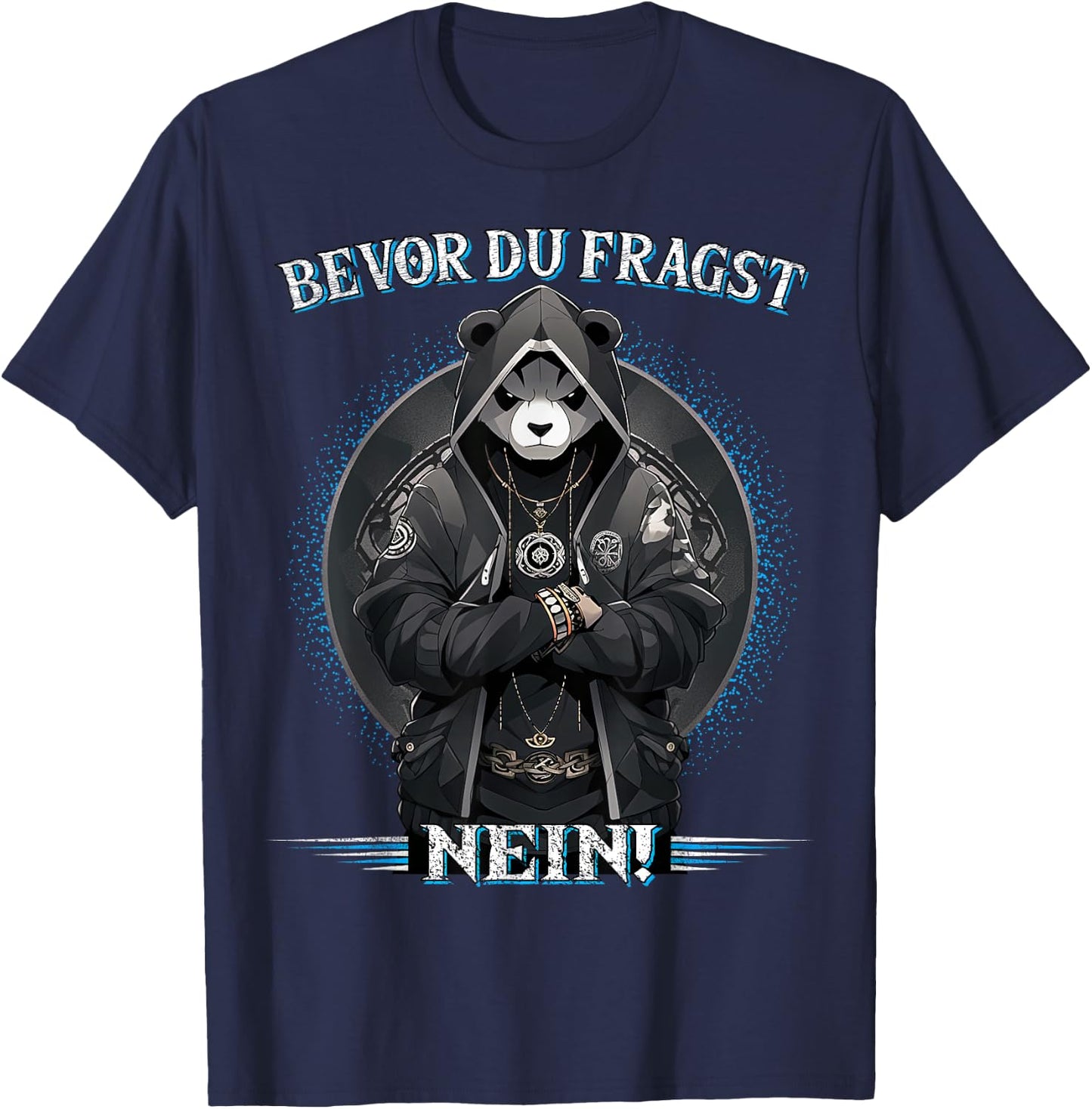 Bevor du fragst - Nein Lustiges Sarkasmus Anime Panda Kaffee T-Shirt - T-Shirt | Navy