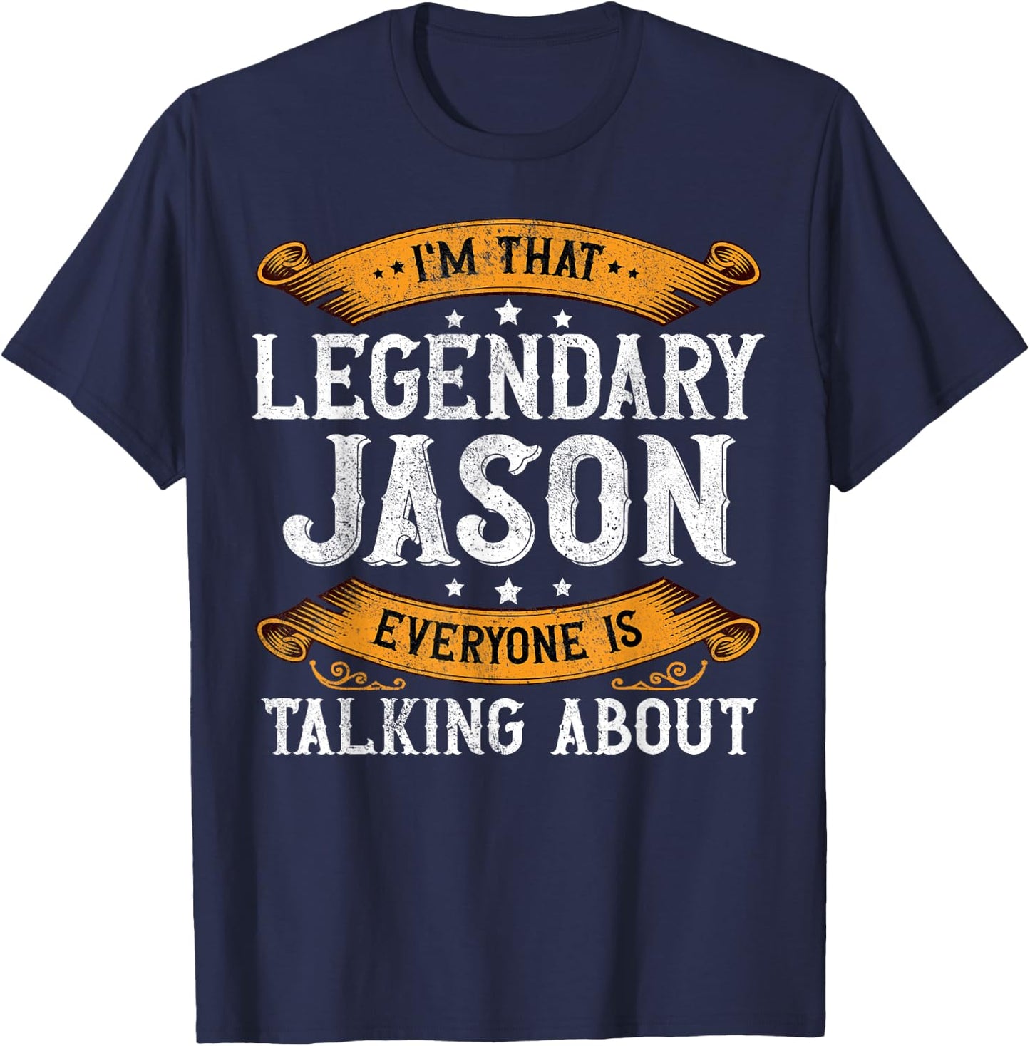 Jason Personal Name Funny Jason First Name T-Shirt - T-Shirt | Navy