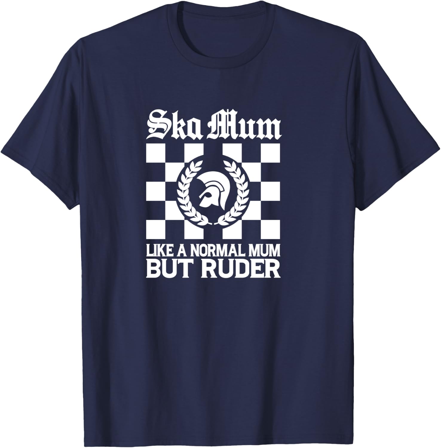 SKA MUM Rocksteady Jamaica Skins Mod Punk Ska Retro , Black, S T-Shirt - T-Shirt | Navy