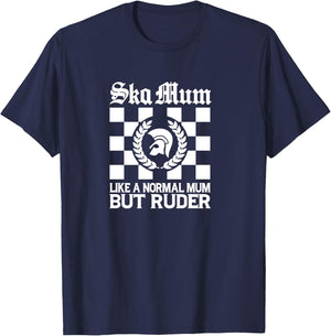 SKA MUM Rocksteady Jamaica Skins Mod Punk Ska Retro , Black, S T-Shirt - T-Shirt | Navy