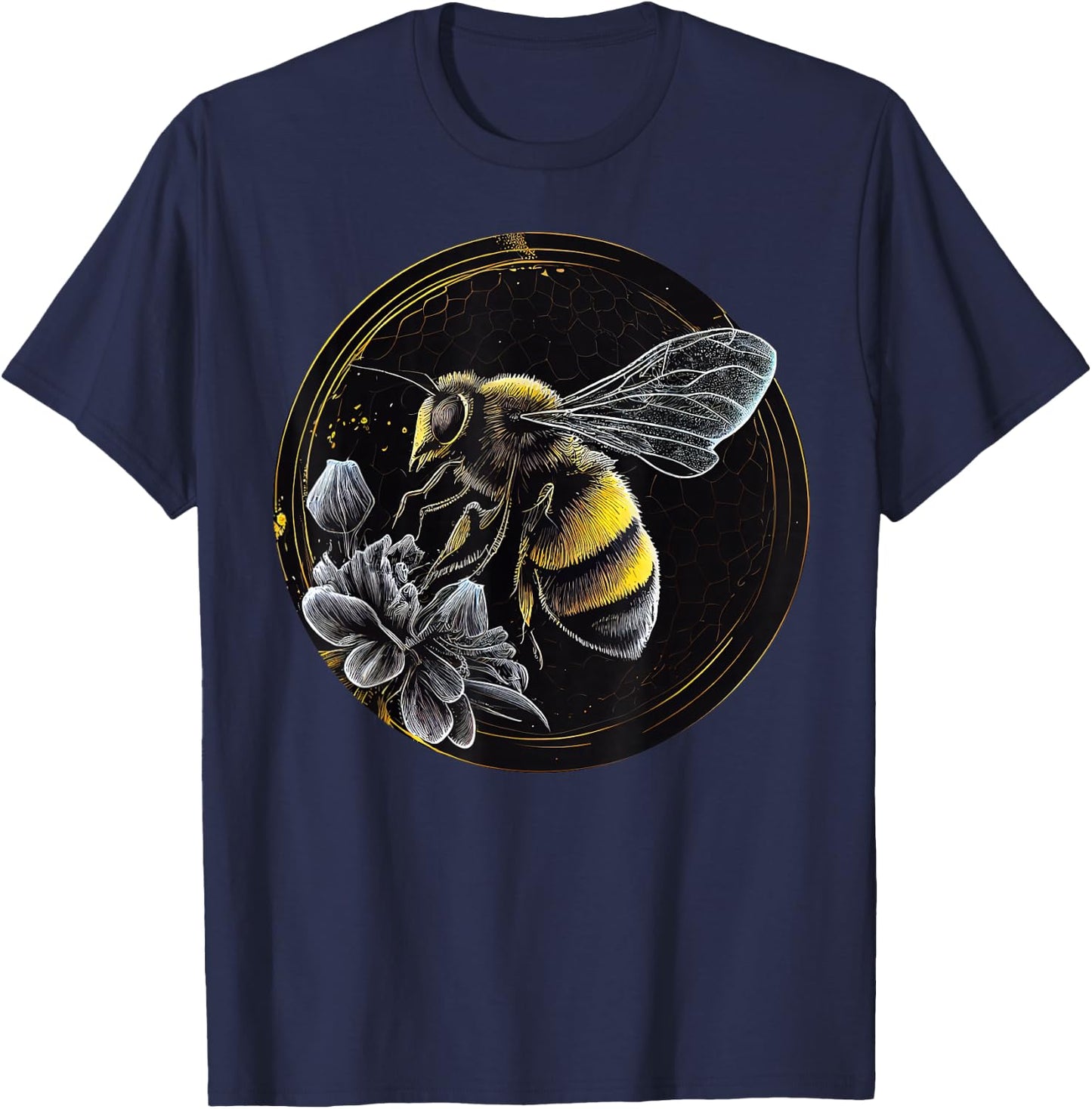 Bee Animal Lover Wildlife Bees T-Shirt - T-Shirt | Navy