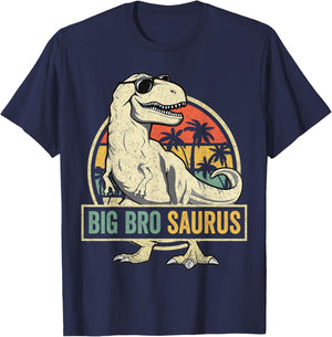 Bigbrosaurus T Rex Dinosaur Big Bro Saurus Brother Family T-Shirt - T-Shirt | Navy
