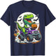 Halloween Funny T Rex Dinosaur Monster Truck Boy Trick Treat T-Shirt - T-Shirt | Navy