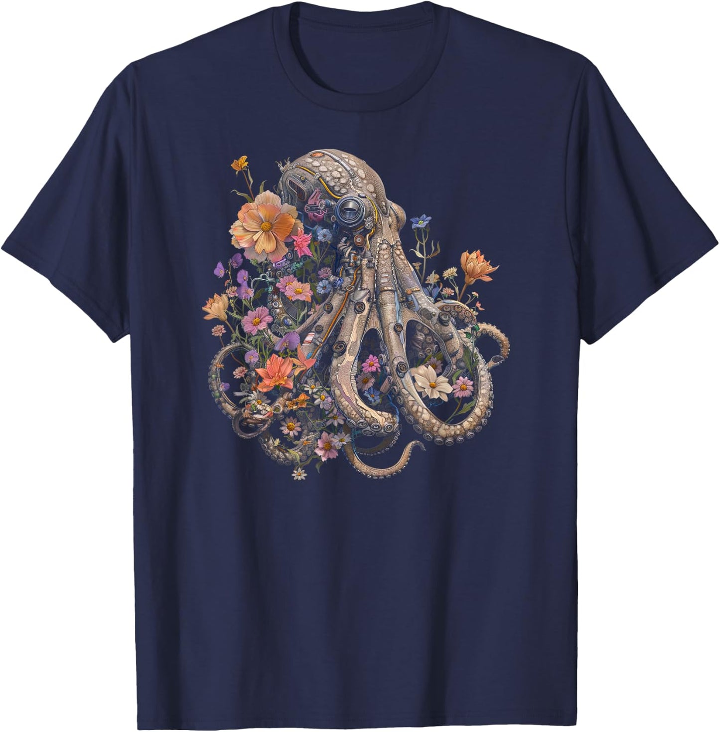 Octopus Shirt / Aesthetic T-Shirt - T-Shirt | Navy