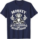 Monkey Eat a Banana Never Cramp T-Shirt - T-Shirt | Navy