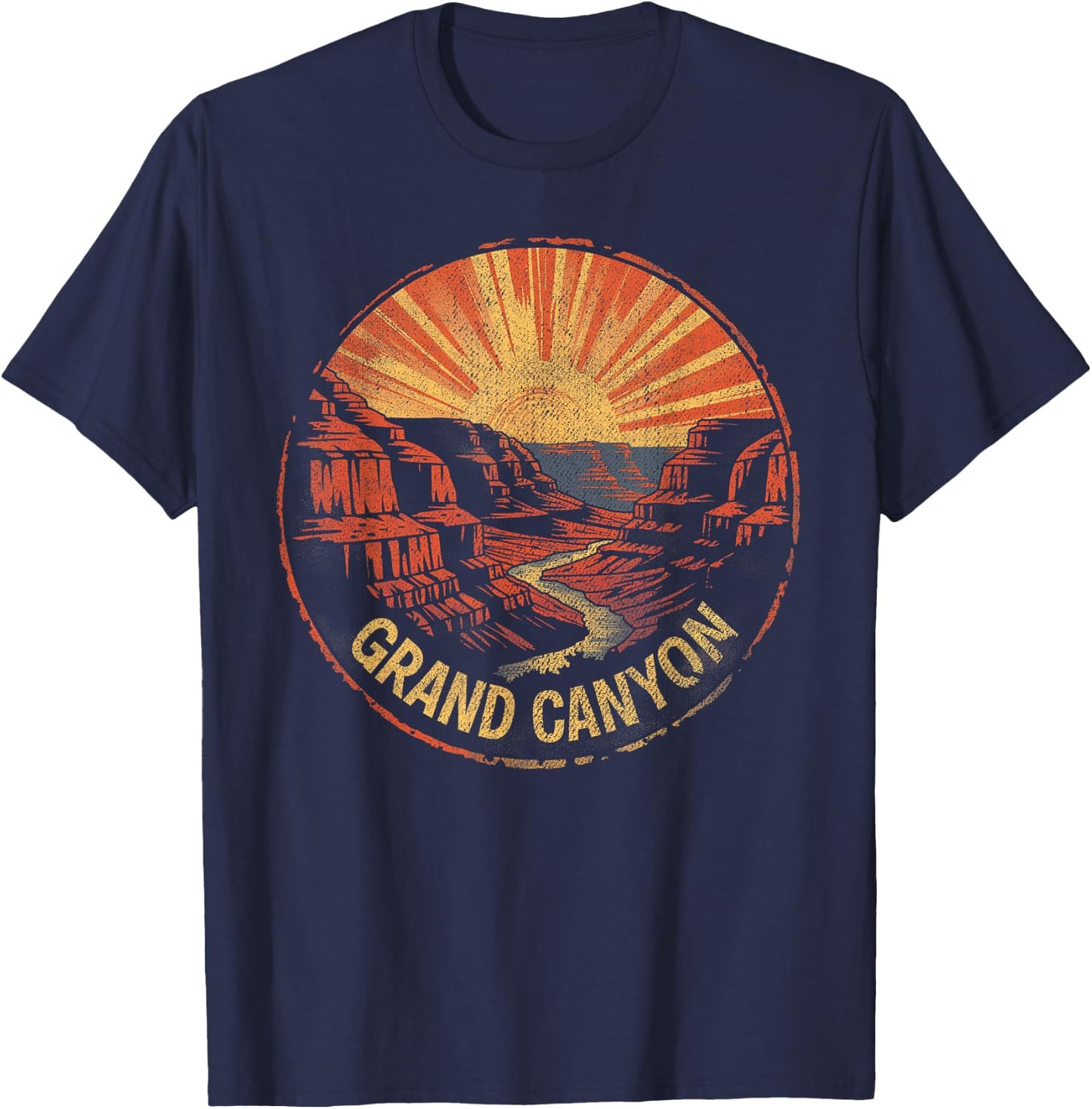 Grand Canyon - US National Park Vintage Men Women T-Shirt - T-Shirt | Navy