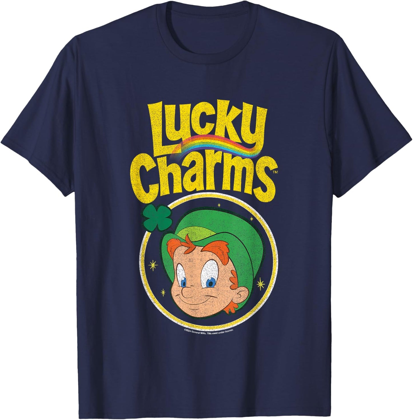 Lucky Charms Classic Cereal Icon T-Shirt - T-Shirt | Navy