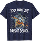 100 Turtley Awesome Days - Cool Turtle 100th Day of School T-Shirt - T-Shirt | Navy
