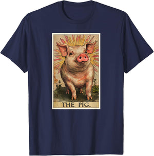 Pig Tarot Card Pigs Pig T-Shirt - T-Shirt | Navy