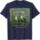 Romantische Vögel im Jugendstil T-Shirt - T-Shirt | Navy