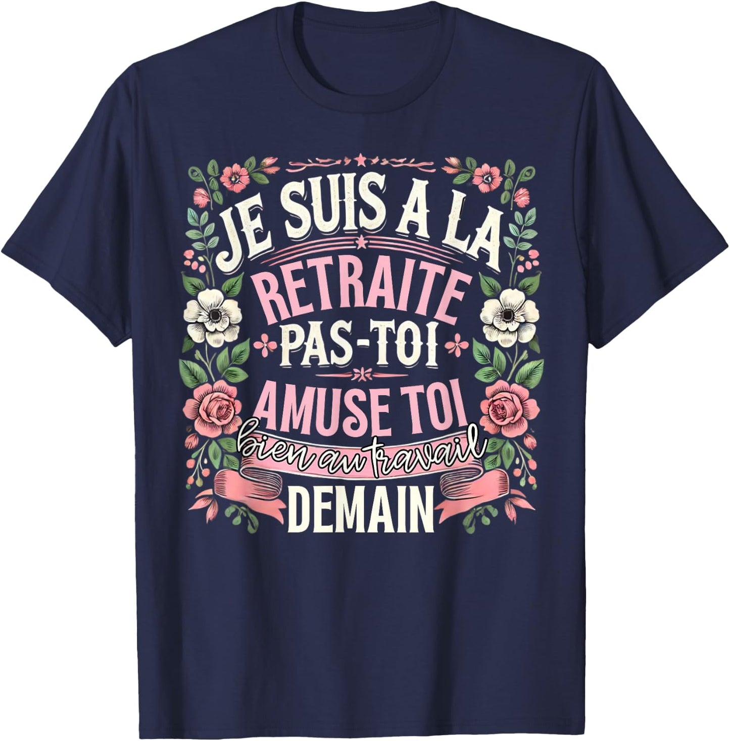 Retirement 2025 Women Retired 2025 , Black, S T-Shirt - T-Shirt | Navy