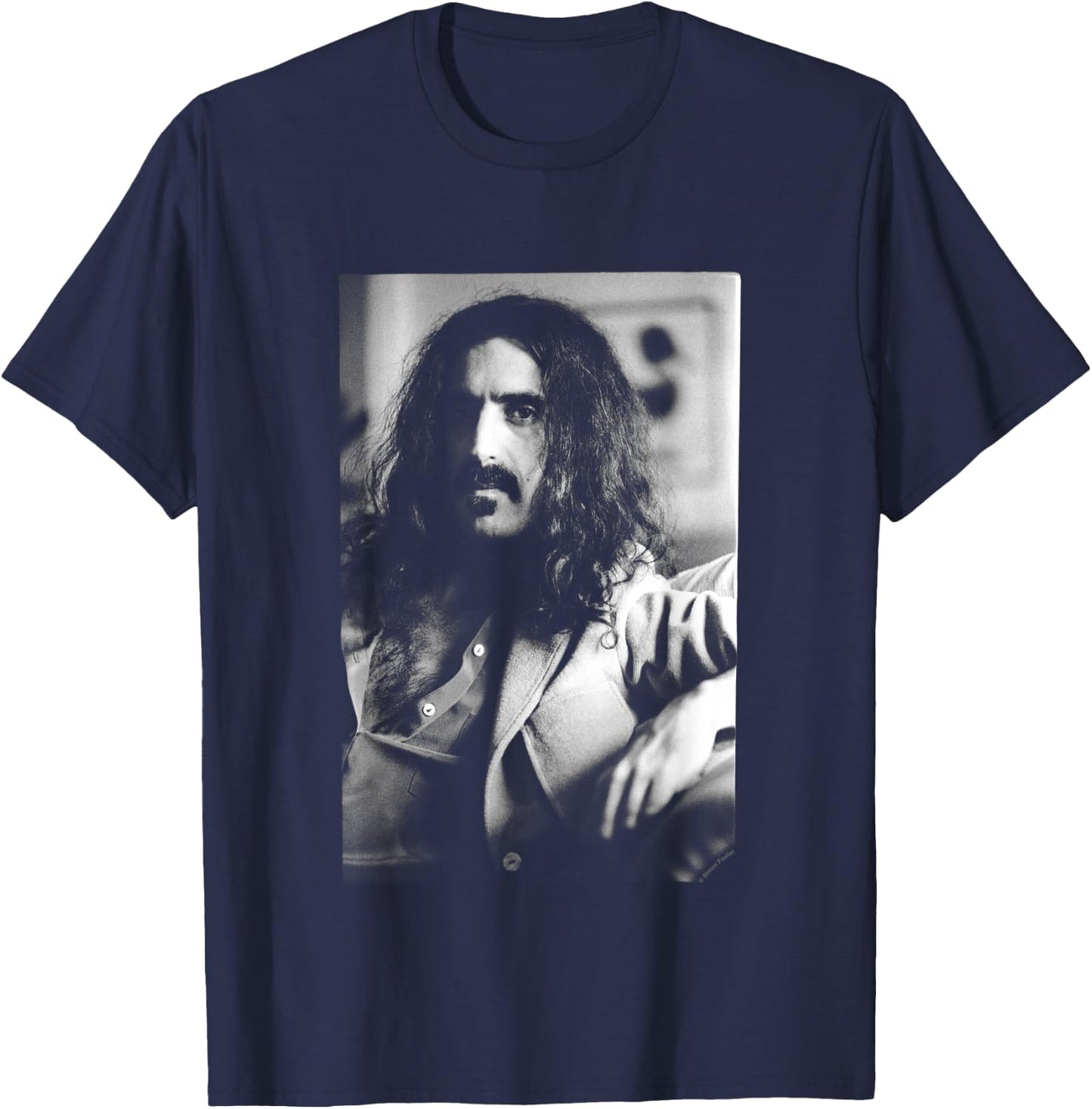 Frank Zappa London Photoshoot by Simon Fowler , black T-Shirt - T-Shirt | Navy