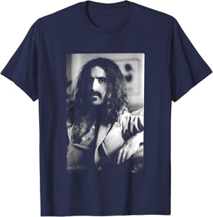Frank Zappa London Photoshoot by Simon Fowler , black T-Shirt - T-Shirt | Navy